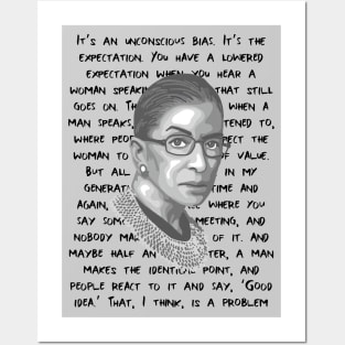 Ruth Bader Ginsburg Portrait and Quote Posters and Art